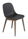 Fiber Side Chair Wood, Black / dark brown