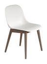 Fiber Side Chair Wood, Natural white / dark brown