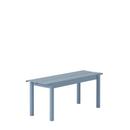 Linear Steel Bench , L 110 x W 39 cm, Pale blue