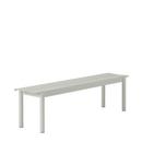 Linear Steel Bench , L 170 x W 39 cm, Grey