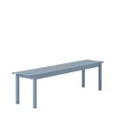 Linear Steel Bench , L 170 x W 39 cm, Pale blue