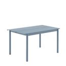 Linear Steel Table, L 140 x W 75 cm, Pale blue