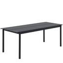 Linear Steel Table, L 200 x W 75 cm, Black