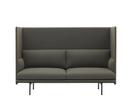 Outline Highback Sofa, 2 Seater, Fabric Fiord 961 - Greyish-green