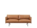 Outline Sofa, 2 Seater, Leather cognac