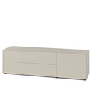 Nex Pur Box 2.0 with drawers and doors, 48 cm, H 50 cm x B 180 cm (with door and two drawers), Silk