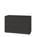 Nex Pur Box 2.0 with Drawers, 48 cm, H 75 cm (3 drawers) x B 120 cm, Graphite