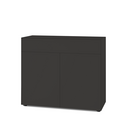Nex Pur Box 2.0 with drawers and doors, 48 cm, H 100 cm x B 120 cm (with double door and drawer), Graphite