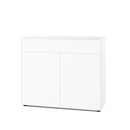 Nex Pur Box 2.0 with drawers and doors, 48 cm, H 100 cm x B 120 cm (with double door and drawer), White