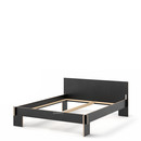 Siebenschläfer, 160 x 200 cm, With headboard, Black, Without slatted base