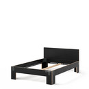 Tagedieb, 160 x 200 cm, With headboard, FU (plywood, birch) black, Anthracite, Without slatted base