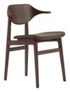 Bufala Dining Chair, Dark smoked oak, Dunes leather dark brown