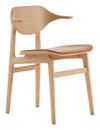 Bufala Dining Chair, Natural oak, Dunes leather camel