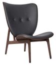 Elephant Lounge Chair, Dunes leather anthracite, Dark stained oak