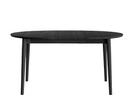 Expand Dining Table Circular, Black painted oak, With 1 extension plate (+50 cm)