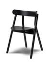 Oaki Dining Chair, Black painted oak, Without seat pad
