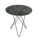 Tall Mini O Table, Green Indio, Steel, black powder-coated