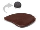 Seat Pad Leather for Panton Chairs, Front leather / back felt, Cognac