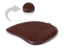 Seat Pad Leather for Panton Chairs, Front and back leather, Cognac