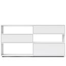 Flow Q Highboard, 200 cm, 101,7 cm (2 drawers and 1 flap), White