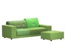 Polder Compact, With Ottoman, Left armrest, Fabric mix green