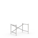 Eiermann 2 Table Frame , Clear lacquered steel, Vertical,  offset, 100 x 66 cm, Without extension (height 66 cm)