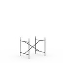 Eiermann 2 Table Frame , Black, Vertical,  centred, 80 x 66 cm, With extension (height 72-85 cm)