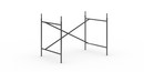 Eiermann 2 Table Frame , Black, Vertical,  offset, 100 x 66 cm, With extension (height 72-85 cm)
