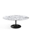 Saarinen Oval Sofa Table, Black, Arabescato marble (white with grey tones)