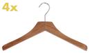 Coat Hangers 0112 Set of 4, Oiled walnut, Chrome polished