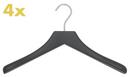 Coat Hangers 0112 Set of 4, Slate black, Chrome matt