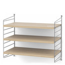 String System Shelf S, 30 cm, Grey, Oak veneer