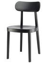 118 / 118 M Chair, Black stained beech, Moulded plywood seat