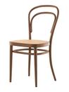 214 / 214 M Chair, Without armrests, Walnut stained beech, Cane-work (with supporting mesh underneath seat)