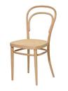 214 / 214 M Chair, Without armrests, Natural stained beech, Cane-work (with supporting mesh underneath seat)