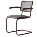 S 64 V Dark Melange Cantilever Chair, Chestnut