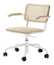 S 64 Swivel Chair, Pure White (RAL 9010), Natural stained beech