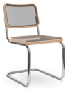 S 32 / S 32 N Cantilever Chair, Stretched synthetic netting, Natural beech, Black plastic glides with felt