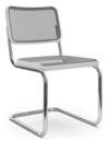 S 32 / S 32 N Cantilever Chair, Stretched synthetic netting, White varnished beech, No glides