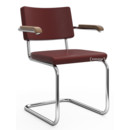 S 32 PV / S 64 PV Pure Materials Cantilever Chair, Nappa Leather bordeaux, Walnut