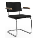 S 32 PV / S 64 PV Pure Materials Cantilever Chair, Nappa Leather black, Walnut