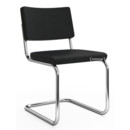 S 32 PV / S 64 PV Pure Materials Cantilever Chair, Nubuk Leather black, Without armrests