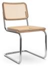 S 32 V / S 64 V Pure Materials Cantilever Chair, Lacquered walnut, Chrome-plated, Without armrests, No glides