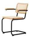 S 32 V / S 64 V Pure Materials Special Edition Cantilever Chair, Oak, Matt black, With armrests