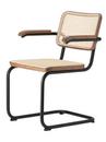 S 32 V / S 64 V Pure Materials Special Edition Cantilever Chair, Walnut, Matt black, With armrests