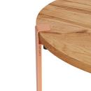 Tiptoe Side Table Brooklyn, Reclaimed oak, Ash pink