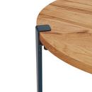 Tiptoe Side Table Brooklyn, Reclaimed oak, Mineral blue