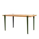 Balthazar dining table, Reclaimed oak, Rosemary green