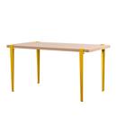 Balthazar dining table, Oak finish, Sunflower yellow