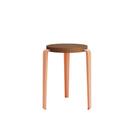 Lou Stool, solid wood, Tinted oak, Ash pink